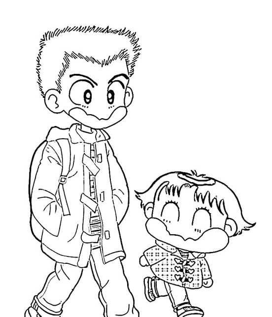 Coloriage Dessine Kocchi Muite Miiko imprimable gratuit