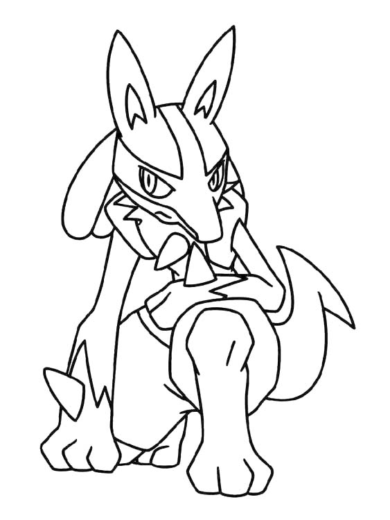 Coloriage Dessine l'incroyable Lucario