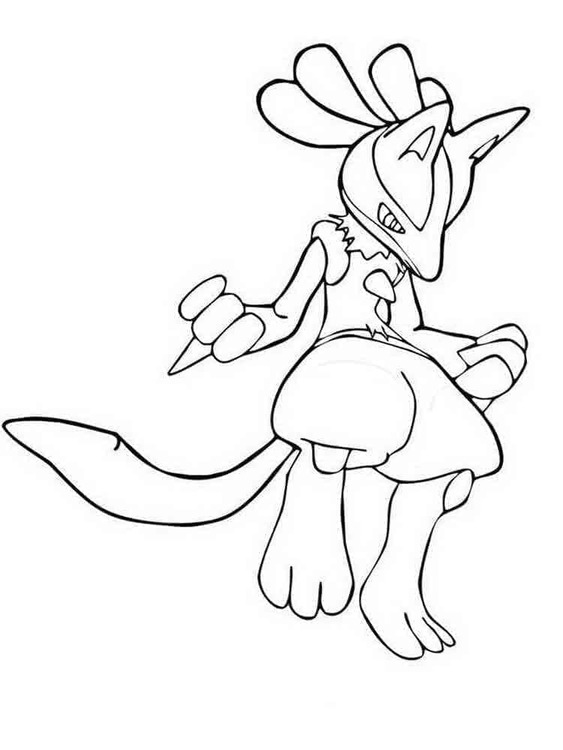 Coloriage Dessine Lucario en train de voler