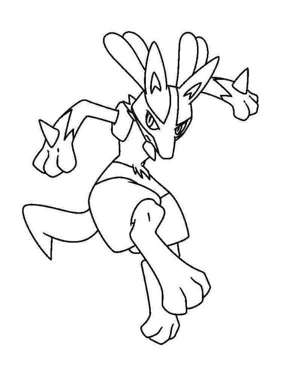 Coloriage Dessine Lucario génial