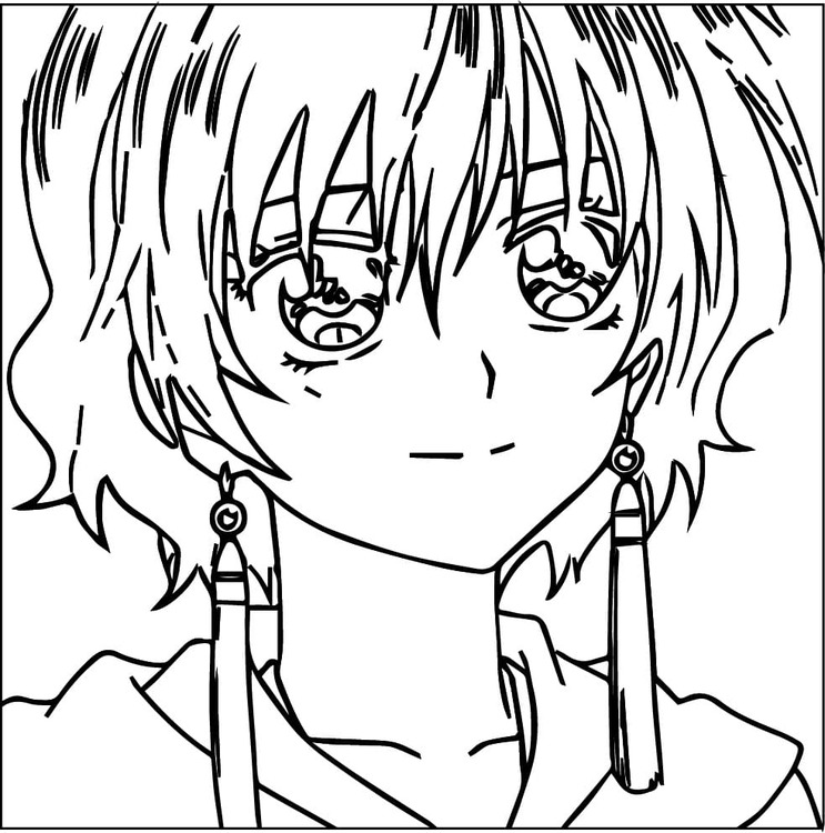 Coloriage Akatsuki no Yona à imprimer