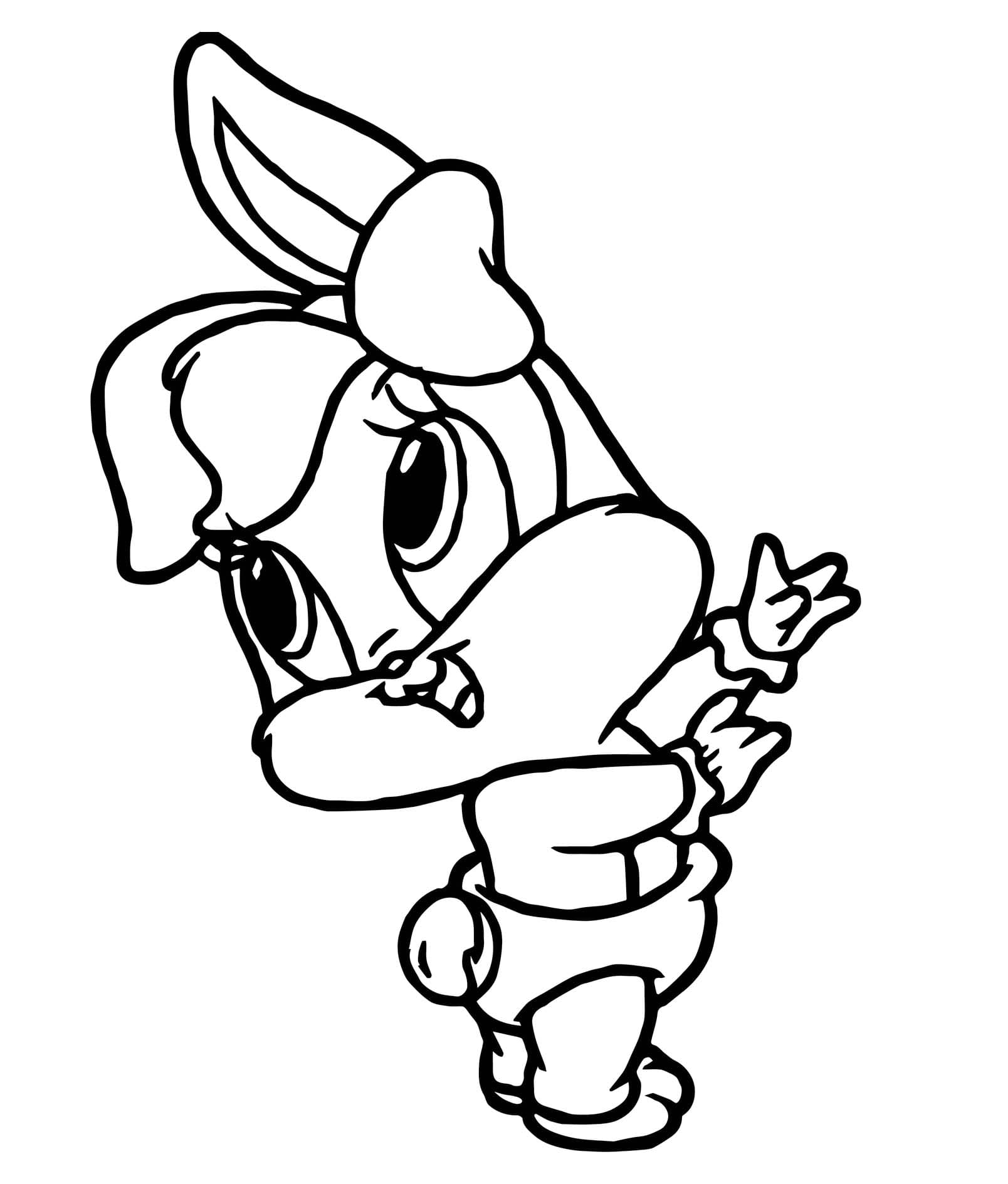 Coloriage Dessiner Baby Looney Tunes simple chez les enfants