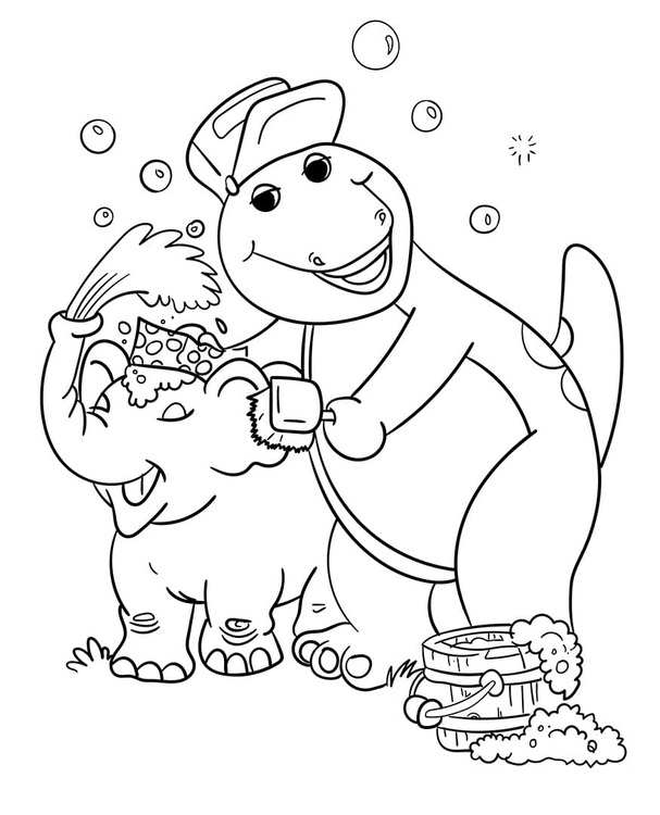 Coloriage Dessiner Barney et ses amis mignon
