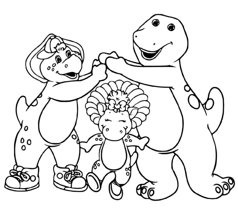 Coloriage Dessiner Barney et ses amis pour enfants