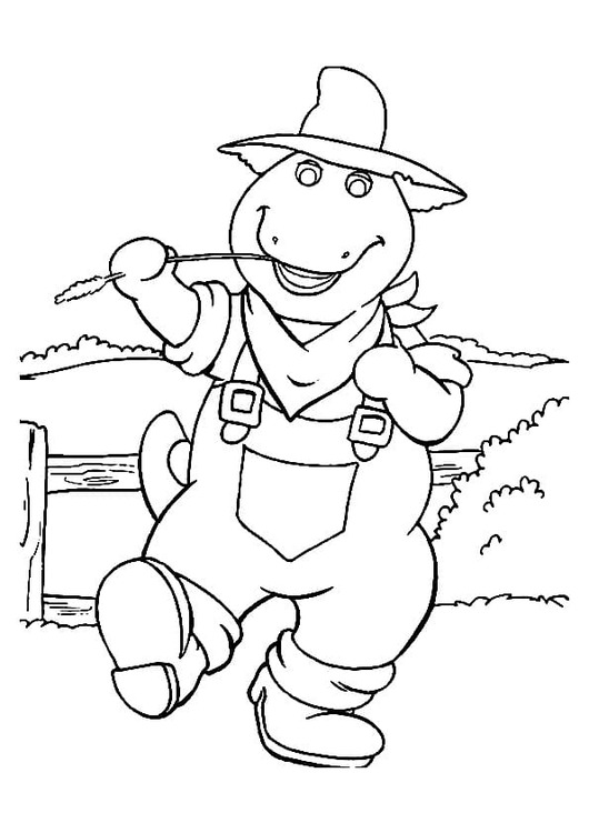 Coloriage Dessiner Barney et ses amis très basique