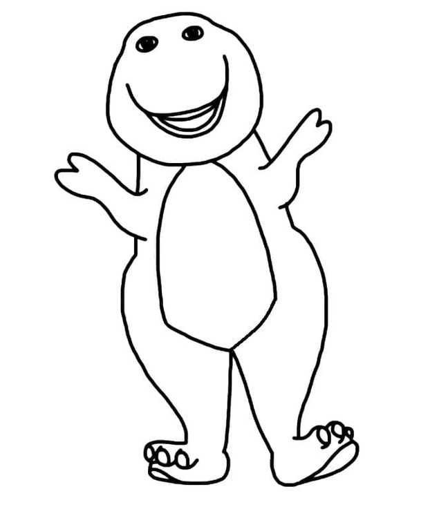 Coloriage Dessiner Barney et ses amis très simple