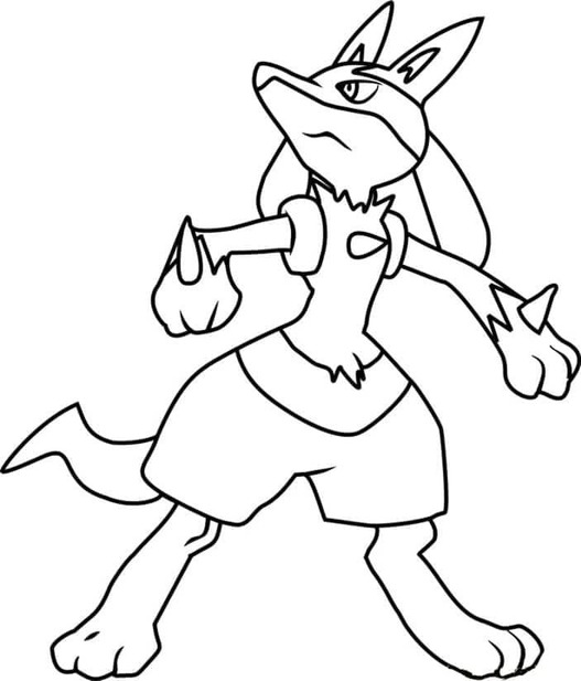 Coloriage Dessiner gratuite imprimer Lucario