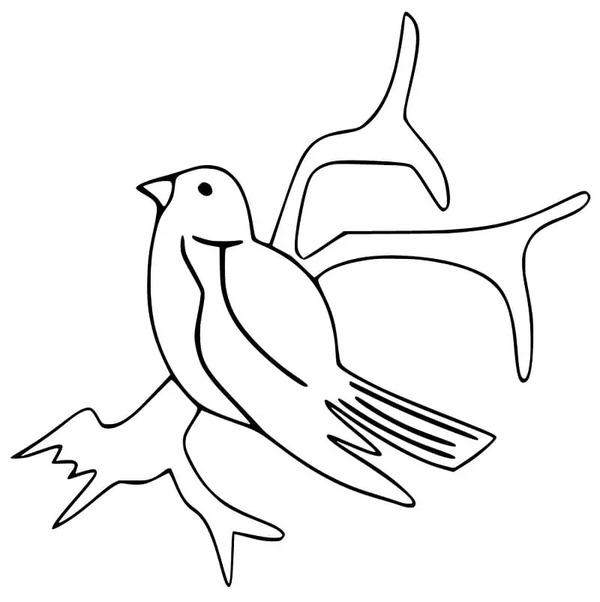 Coloriage Dessiner Hirondelle imprimable pour les enfants