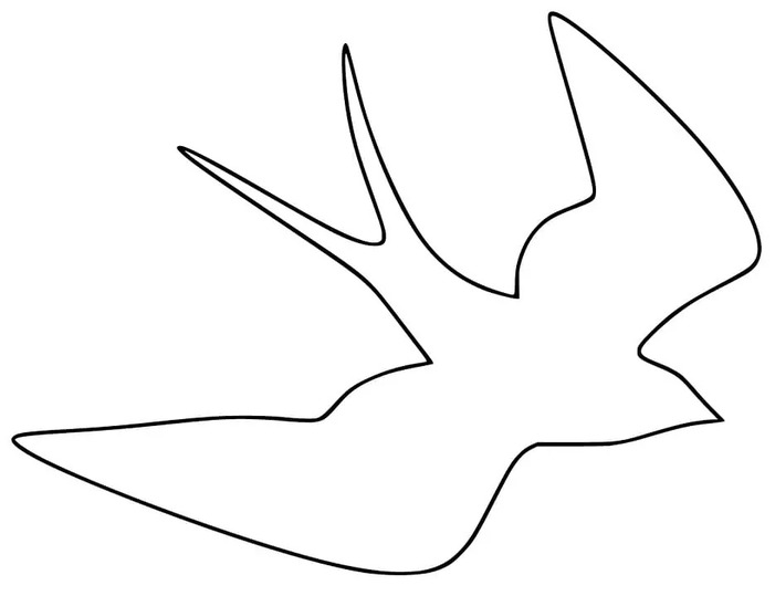 Coloriage Dessiner Hirondelle très facile