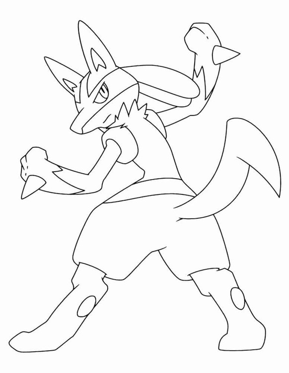 Coloriage Dessiner imprimable Lucario