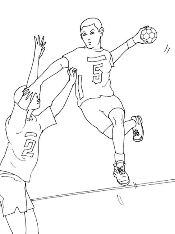 Coloriage Dessiner joueur de handball