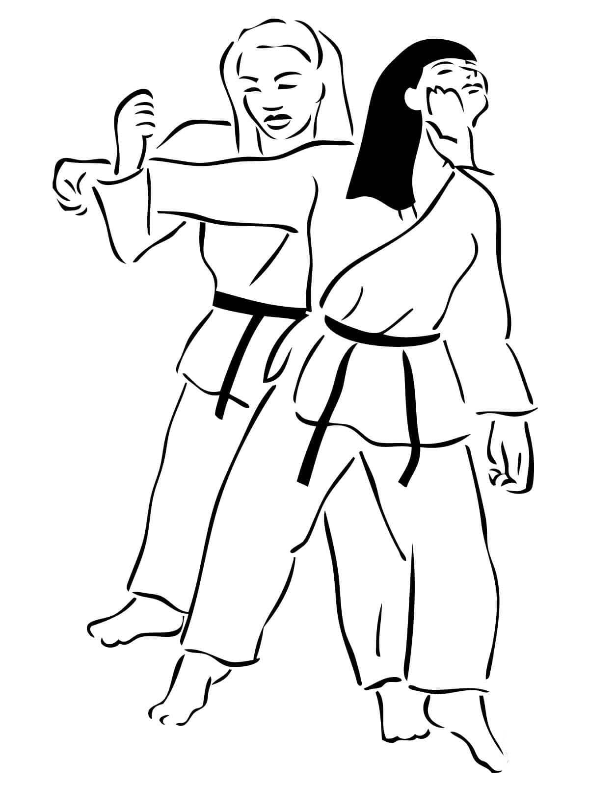 Coloriage Dessiner Judo 1