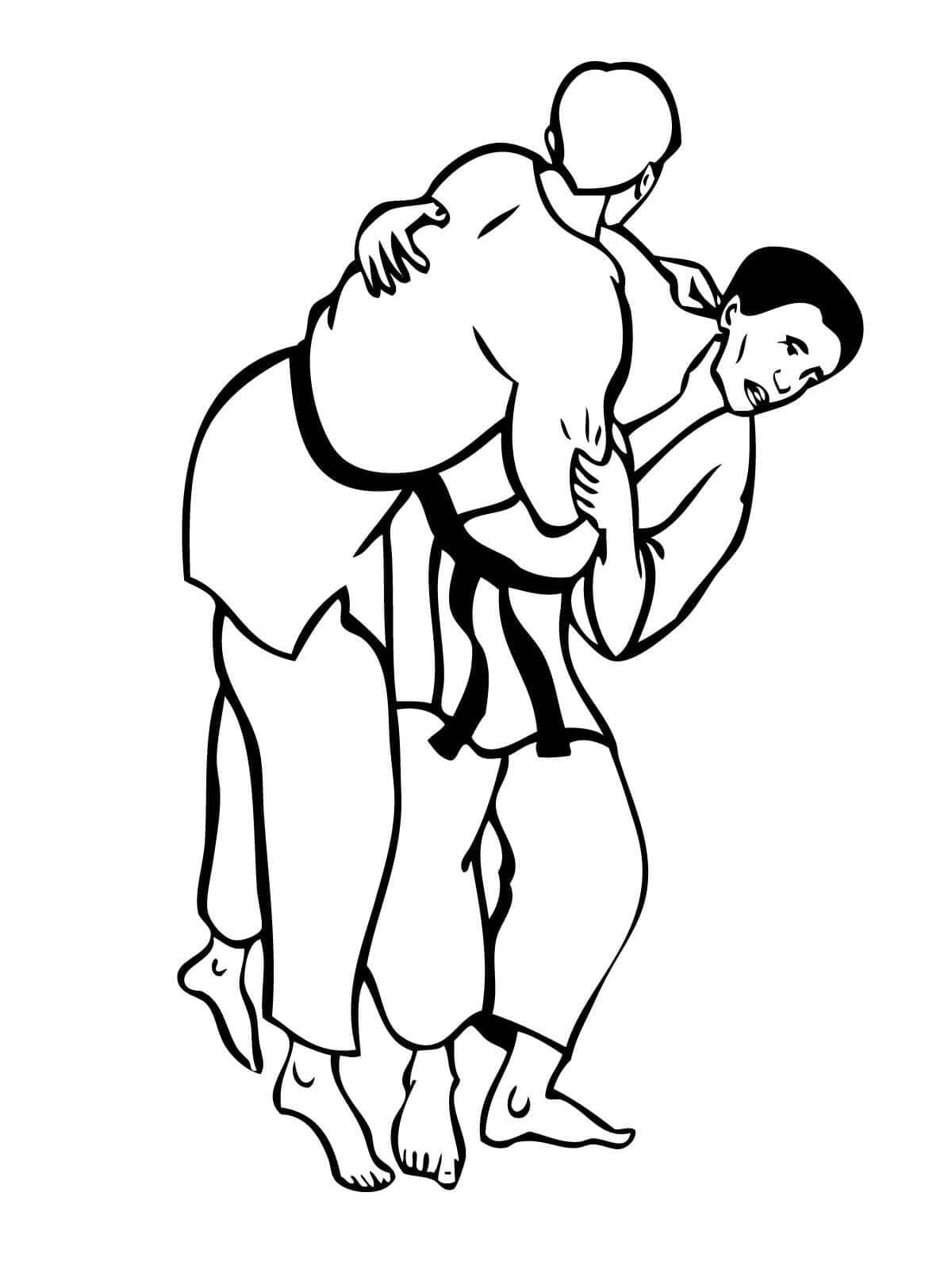 Coloriage Dessiner Judo 2