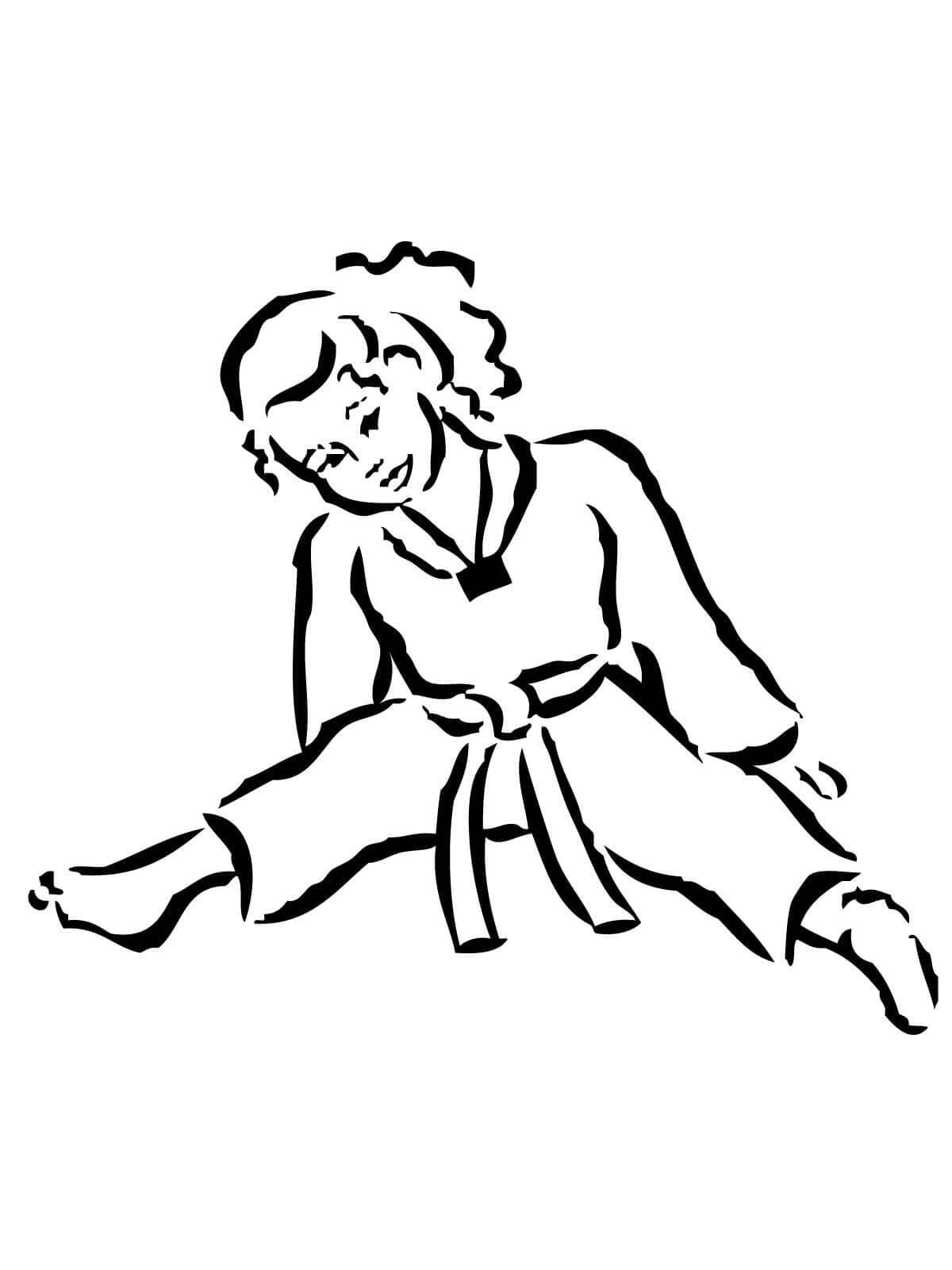 Coloriage Dessiner Judo 3