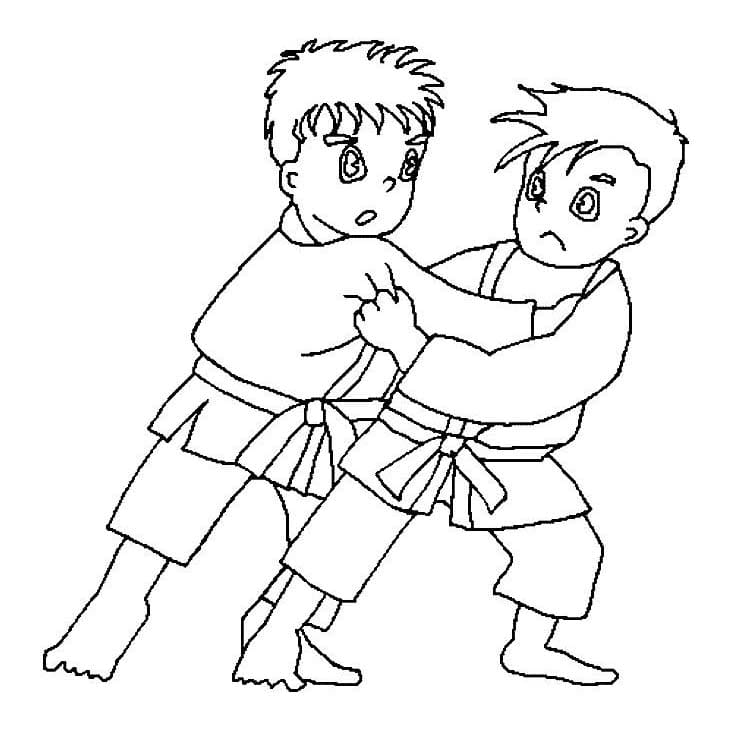 Coloriage Dessiner Judo gratuite