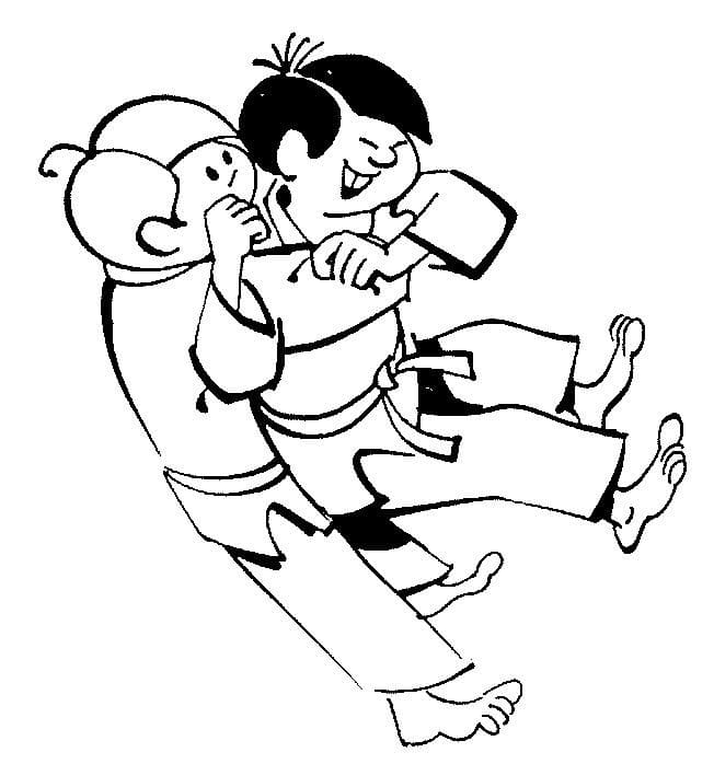 Coloriage Dessiner Judo imprimable gratuite