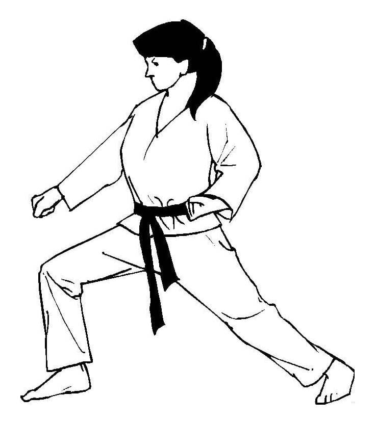 Coloriage Dessiner Judo pour enfant