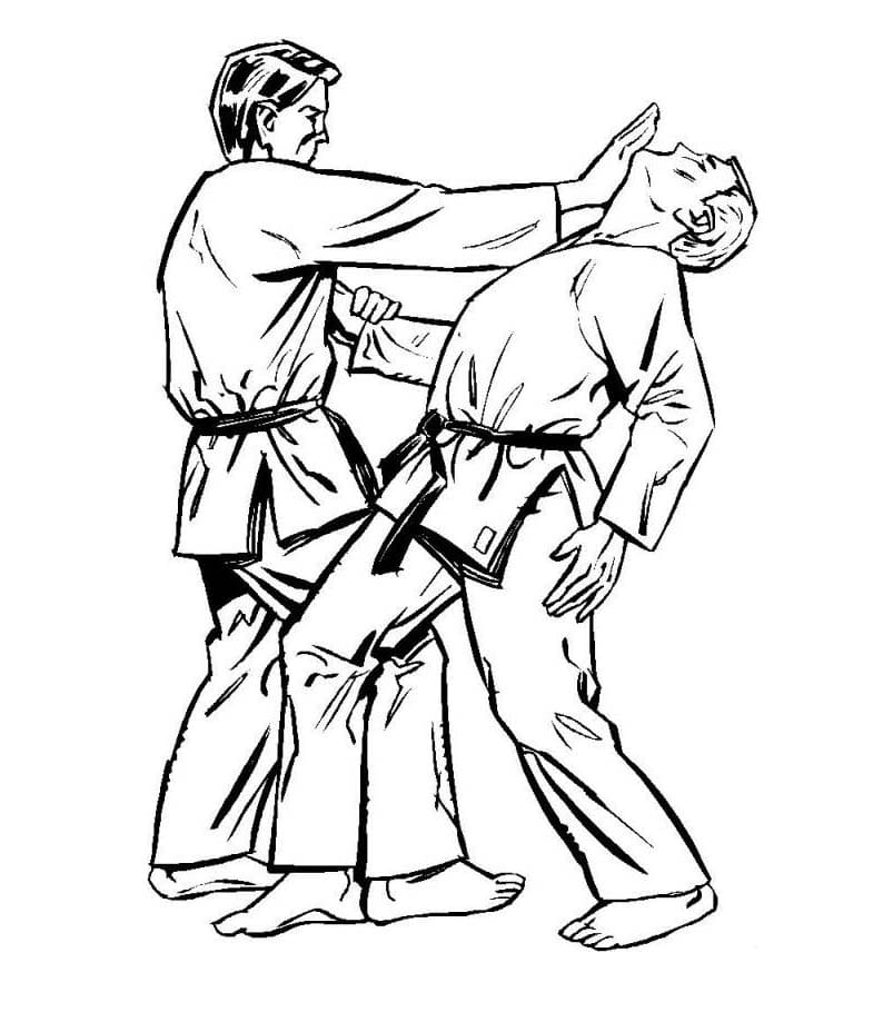 Coloriage Judo à imprimer