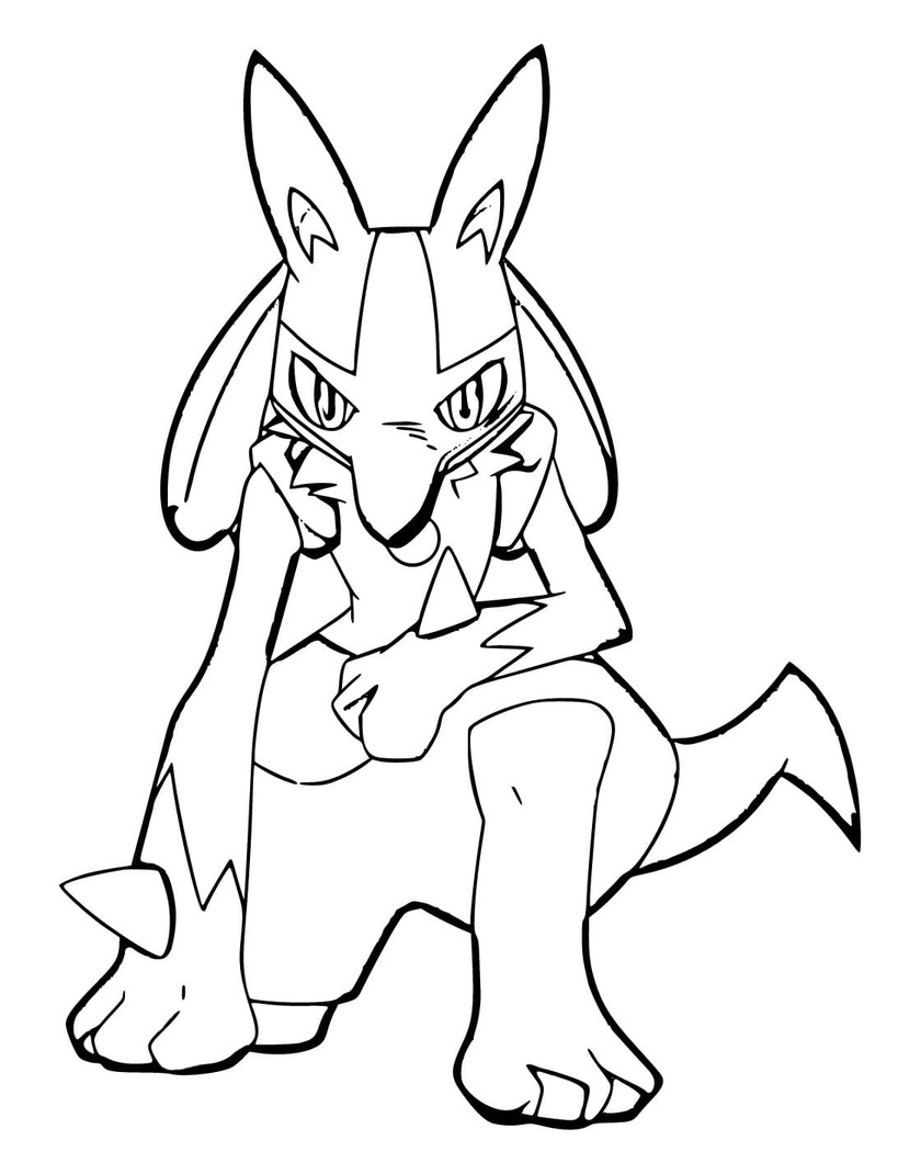 Coloriage Dessiner Lucario à imprimer