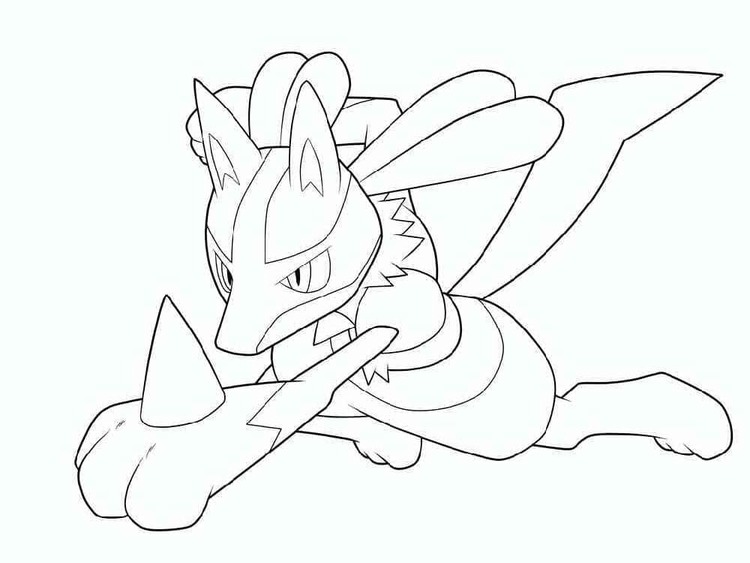 Coloriage Dessiner Lucario attaques