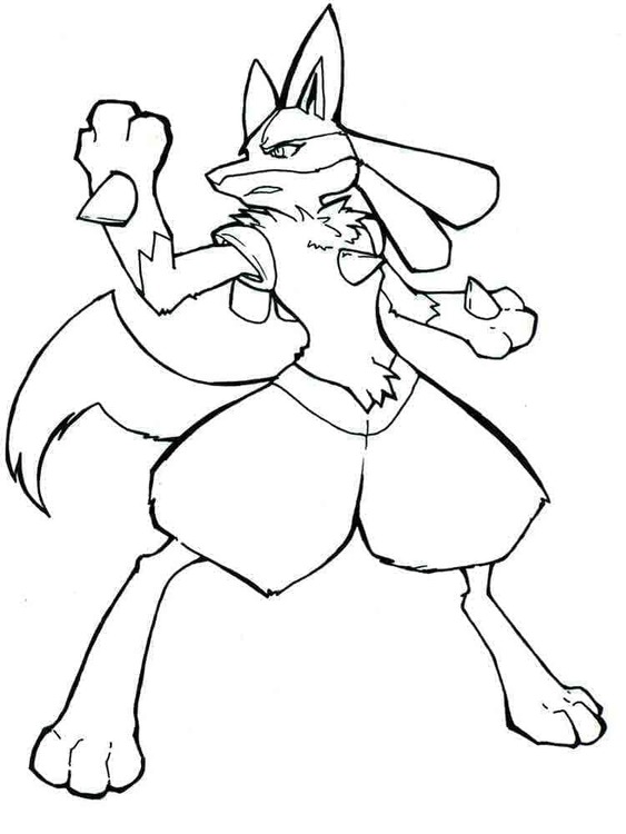 Coloriage Dessiner Lucario