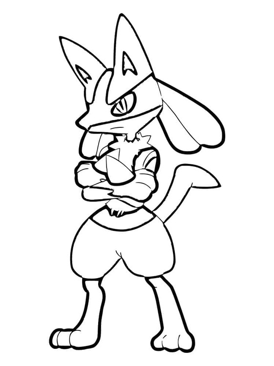 Coloriage Lucario à imprimer