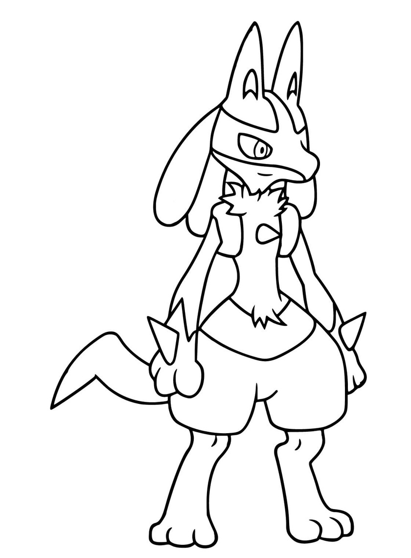 Coloriage Dessiner Lucario imprimable