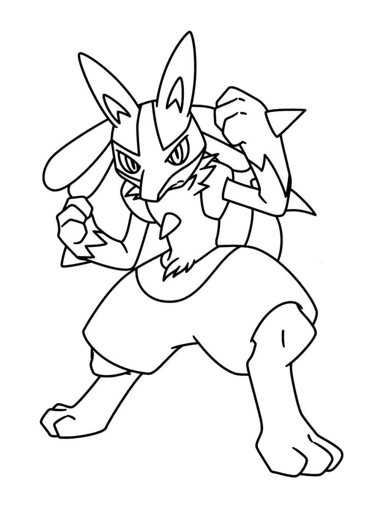 Coloriage Dessiner Lucario imprimer