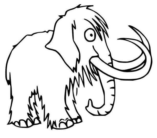 Coloriage Dessiner Mammouth basique