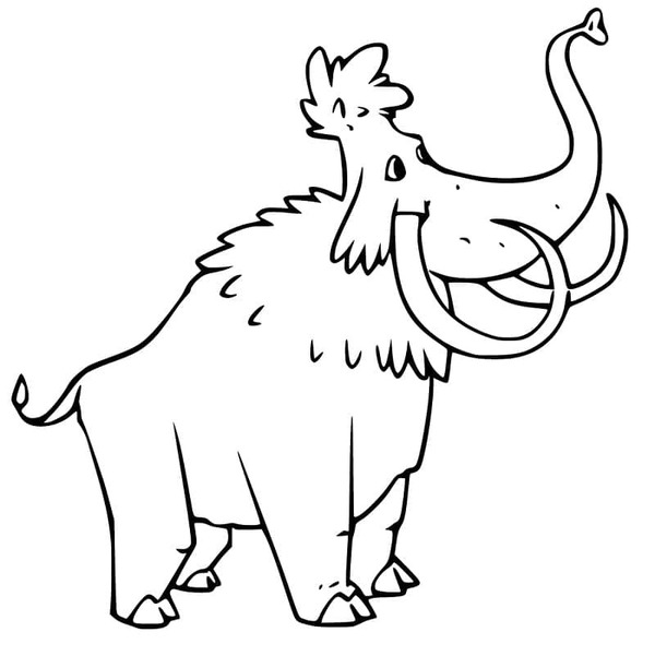 Coloriage Dessiner Mammouth chez enfant