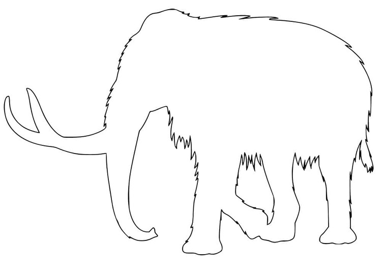 Coloriage Dessiner Mammouth imprimable