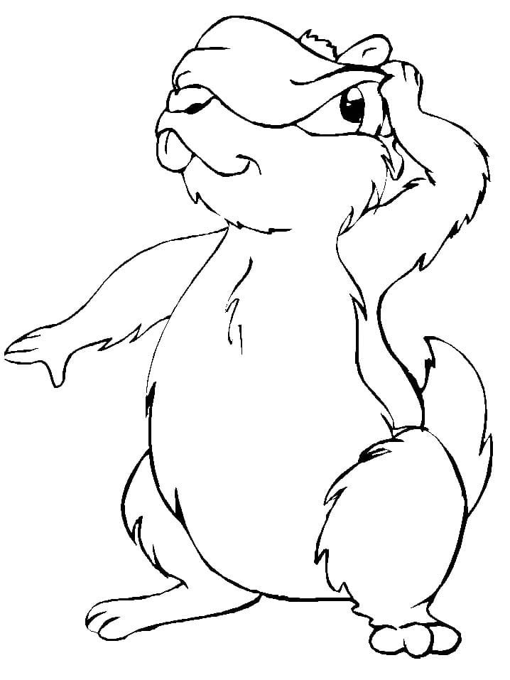 Coloriage Dessiner Marmotte gratuite