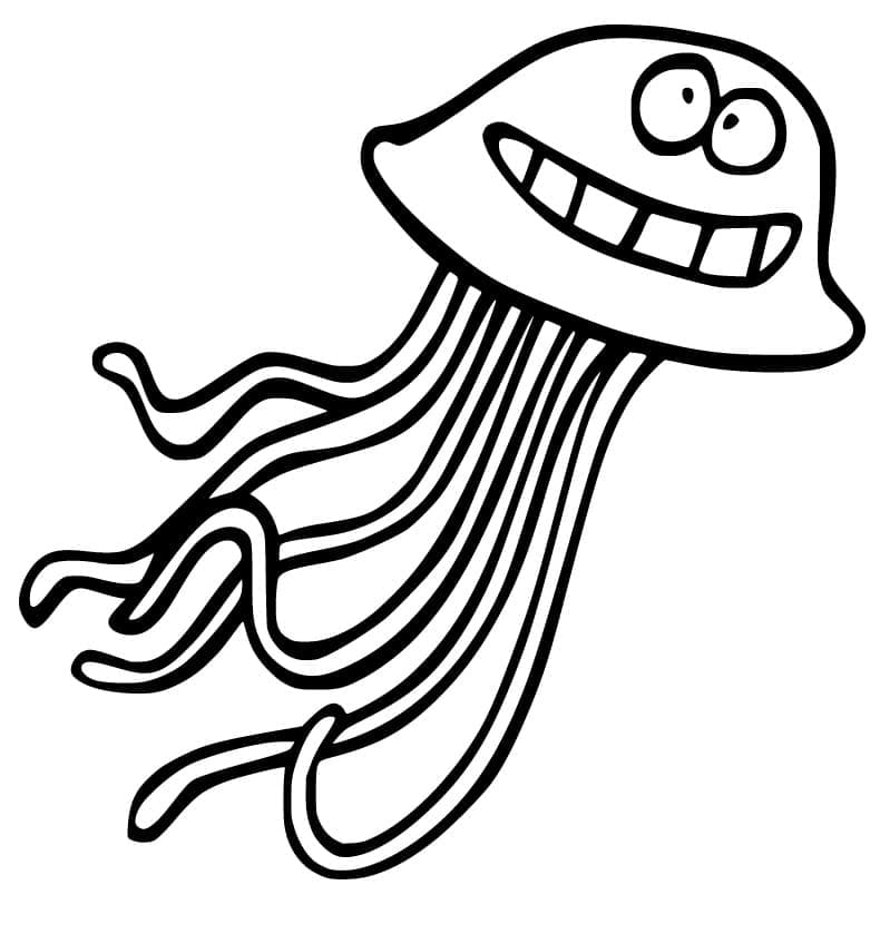Coloriage Dessiner méduse amusant