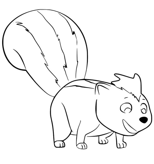 Coloriage Dessiner mouffette basique