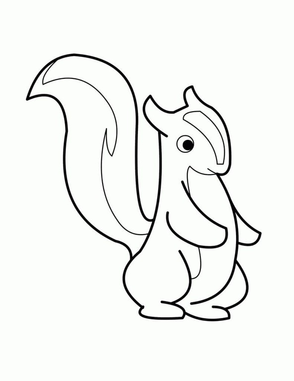 Coloriage Dessiner mouffette gratuite