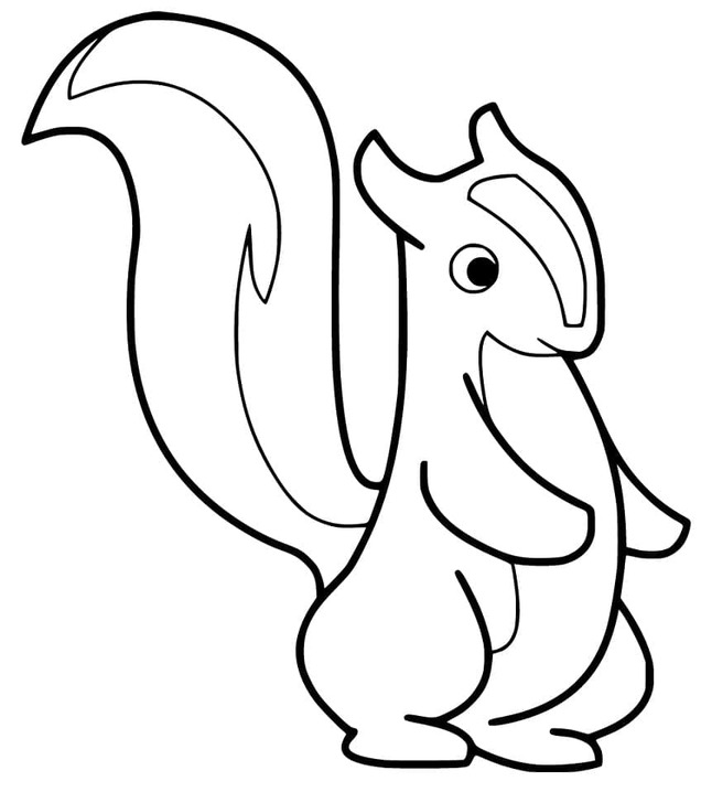 Coloriage Dessiner mouffette pour les enfants