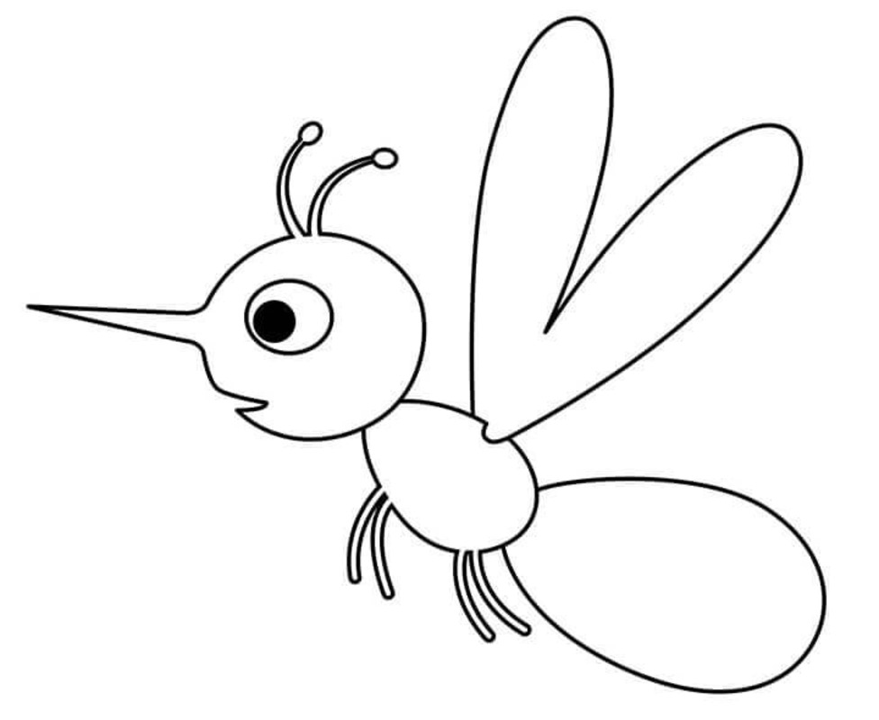 Coloriage Dessiner Moustique imprimable pour les enfants