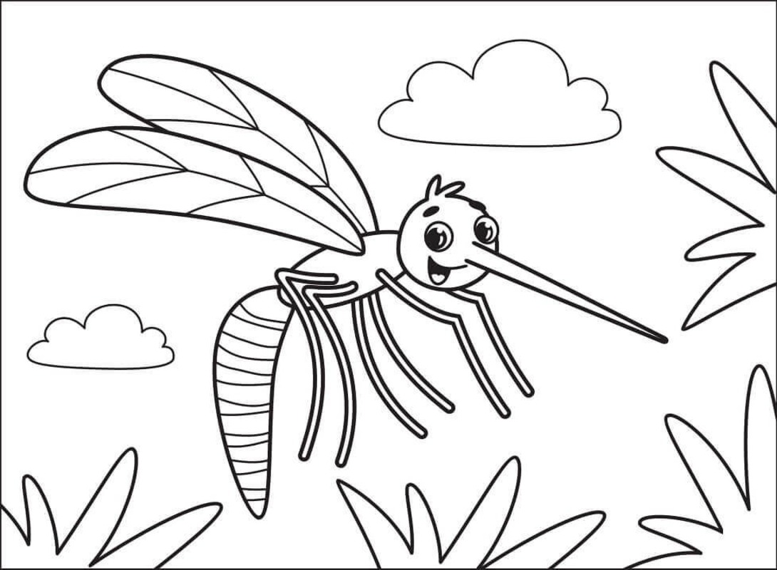 Coloriage Dessiner Moustique simple