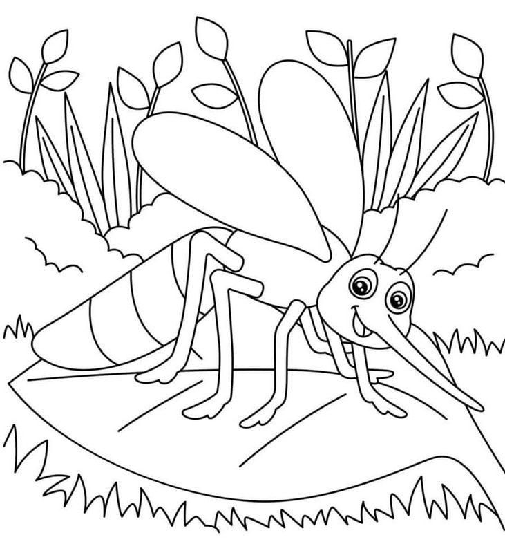 Coloriage Dessiner Moustique très simple