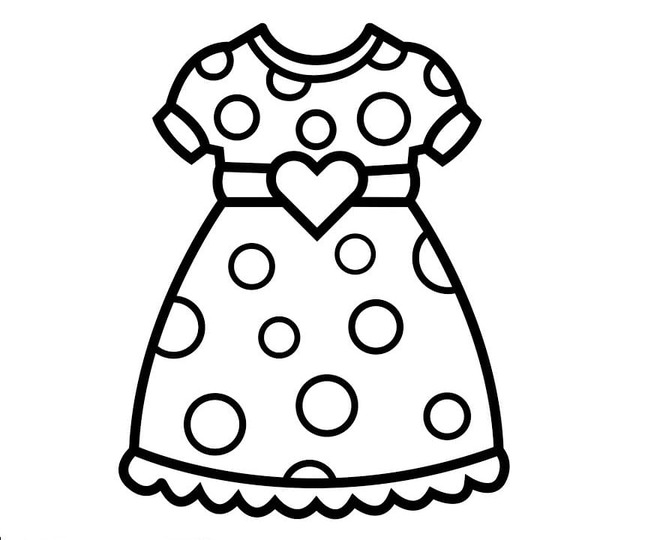 Coloriage Dessiner Robe imprimable gratuite