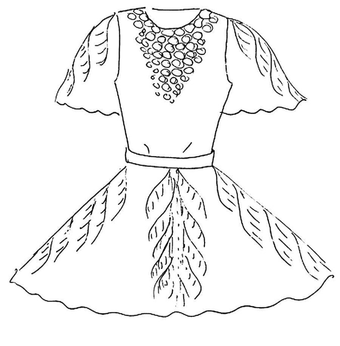 Coloriage Dessiner Robe imprimable pour les enfants