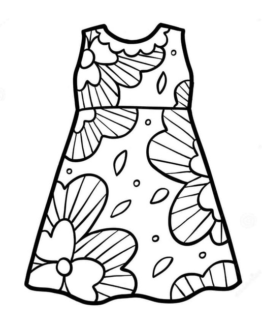 Coloriage Dessiner Robe pour les enfants