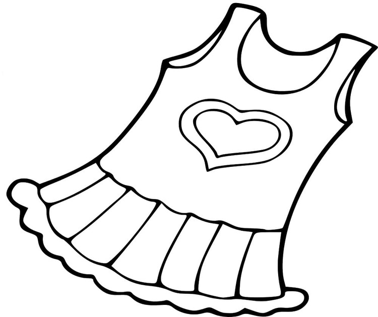 Coloriage Dessiner Robe très simple