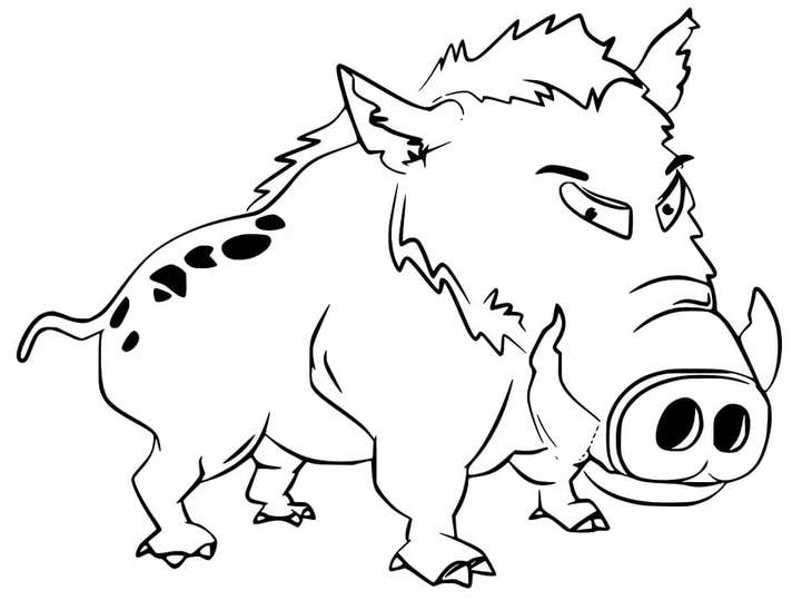 Coloriage Dessiner Sanglier gratuite
