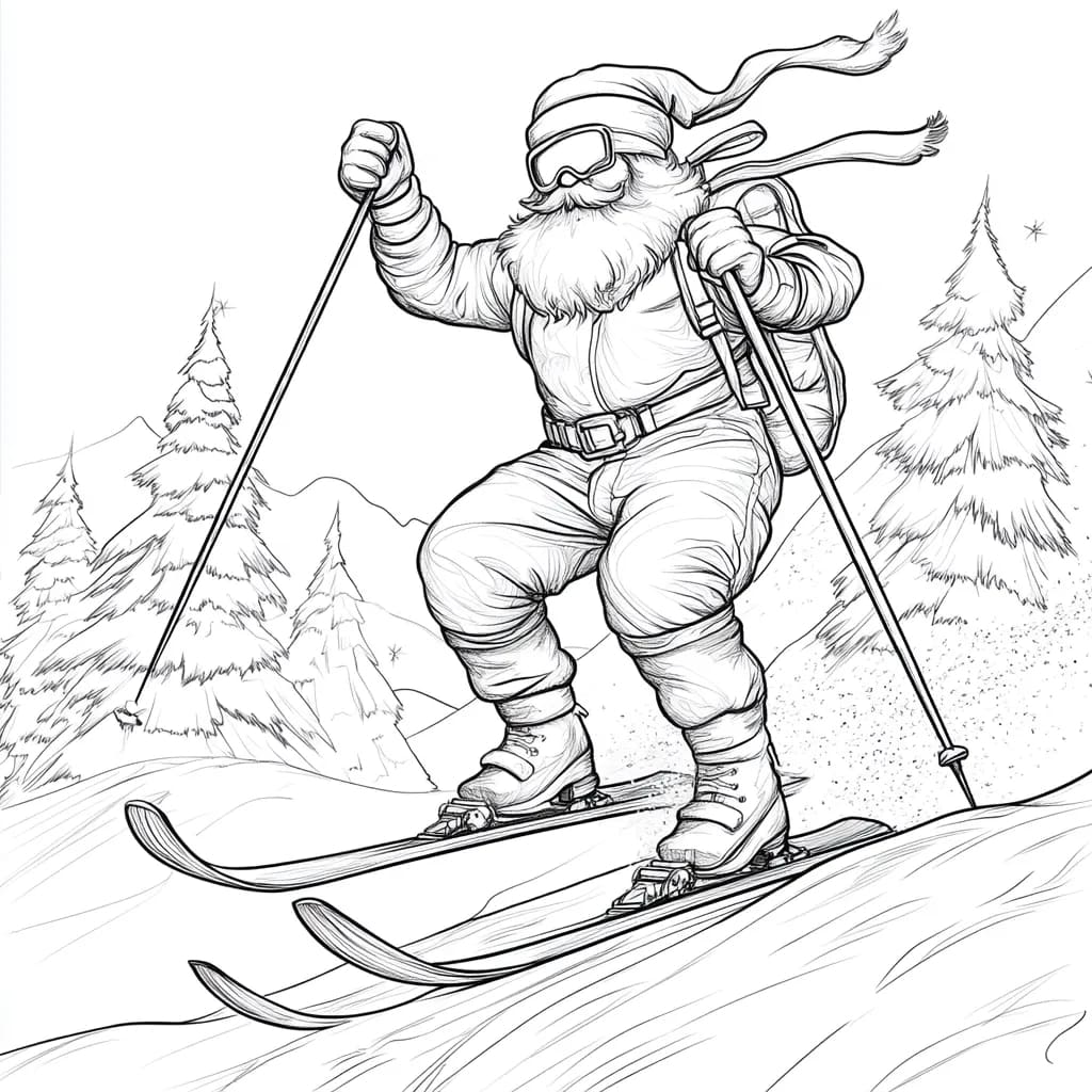 Coloriage Dessiner Ski gratuite