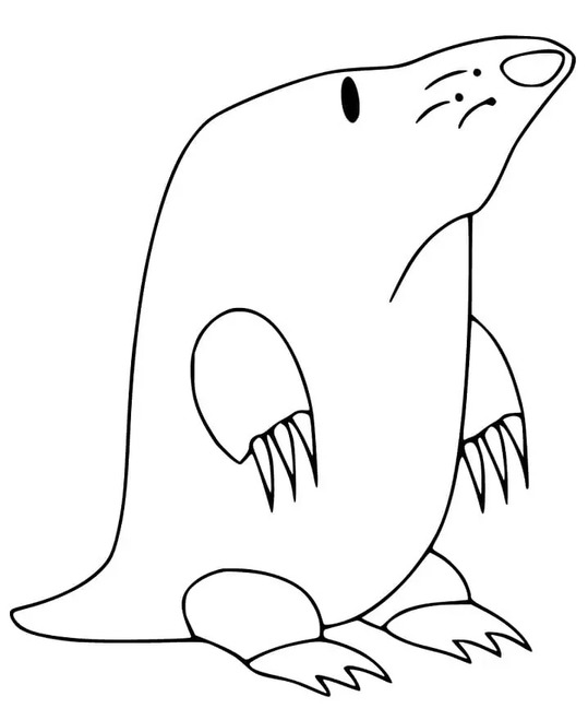 Coloriage Dessiner Taupe imprimable gratuite