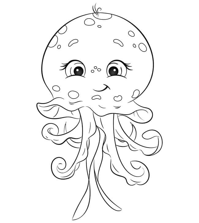 Coloriage Dessinez méduse pour enfant