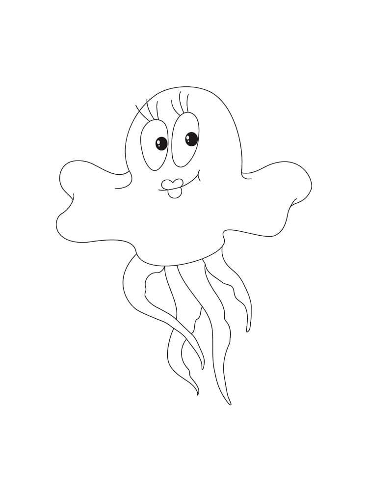 Coloriage Dessinez méduse pour enfants