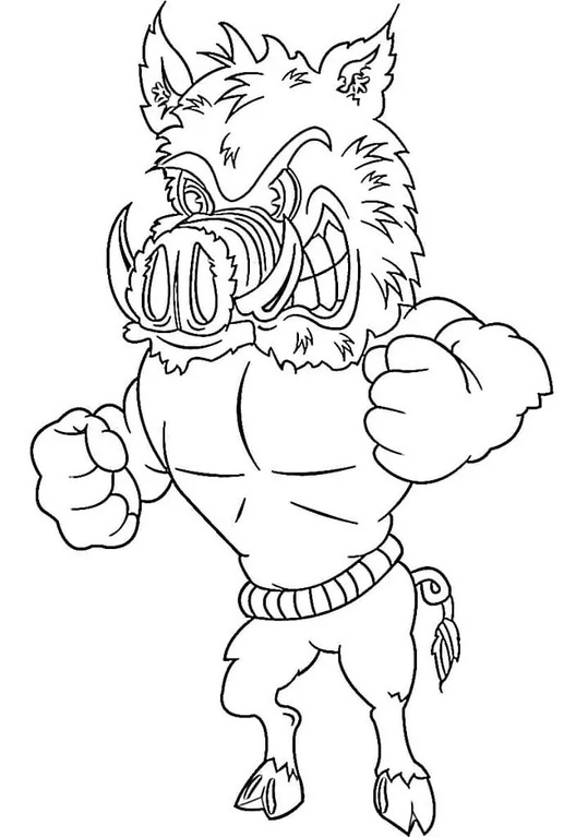 Coloriage Dessinez Sanglier pour enfant