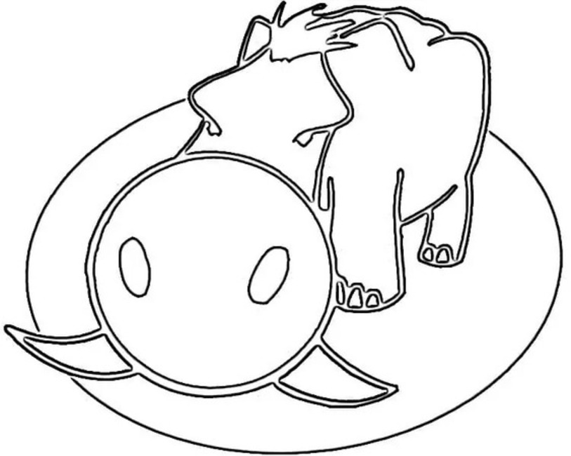 Coloriage Dessinez Sanglier pour les enfants